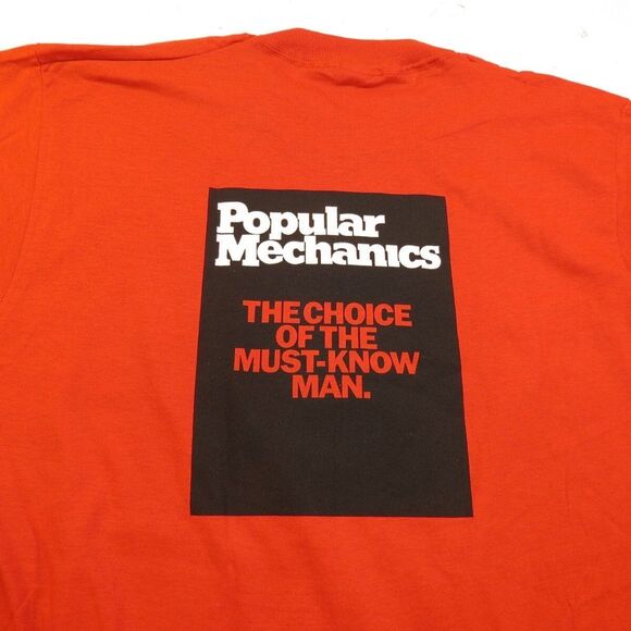 VINTAGE 1980s POPULAR MECHANICS magazine ASK ME ANYTHING T SHIRT XL SCREEN STARS - Picture 1 of 4